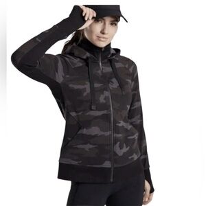 Athleta Triumph full zip Hoodie in Gray Camouflage